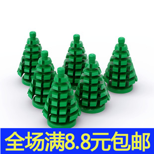 兼容国产 2435 243528 绿植物 2x2x4云杉树松树圣诞树 零件补件
