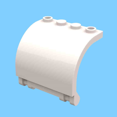 MOC 18910 国产小颗粒拼插积木配件 3x4x3 弧形方外壳 拼装玩具