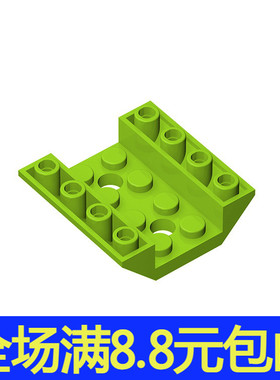 兼容通用积木 72454 小颗粒积木国产零配件 4x4 带孔反向斜坡面砖