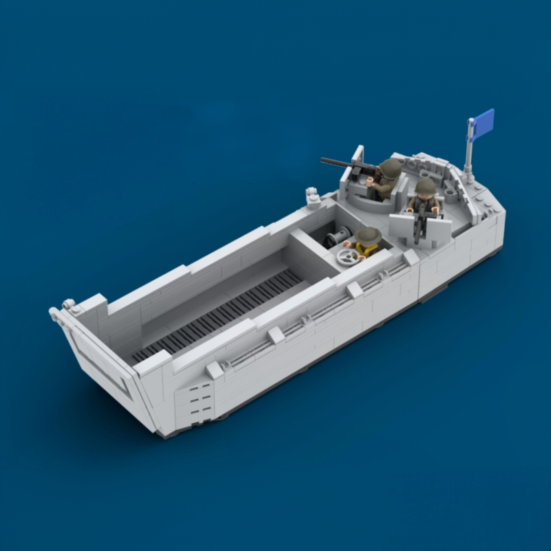 国产小颗粒积木moc 美军 lcvp2 登陆艇 370pcs