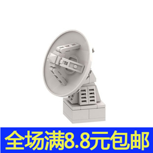 兼容国产国产小颗粒积木moc 桌面摆件 迷你小卫星模型拼装玩具