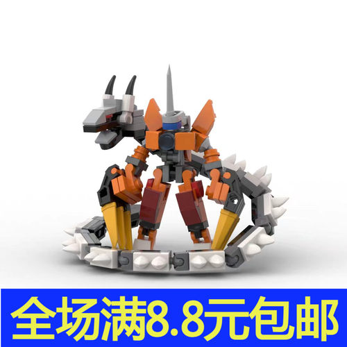 MOC小型机甲外骨骼机器人国产创意儿童益智拼装积木玩具男孩摆件