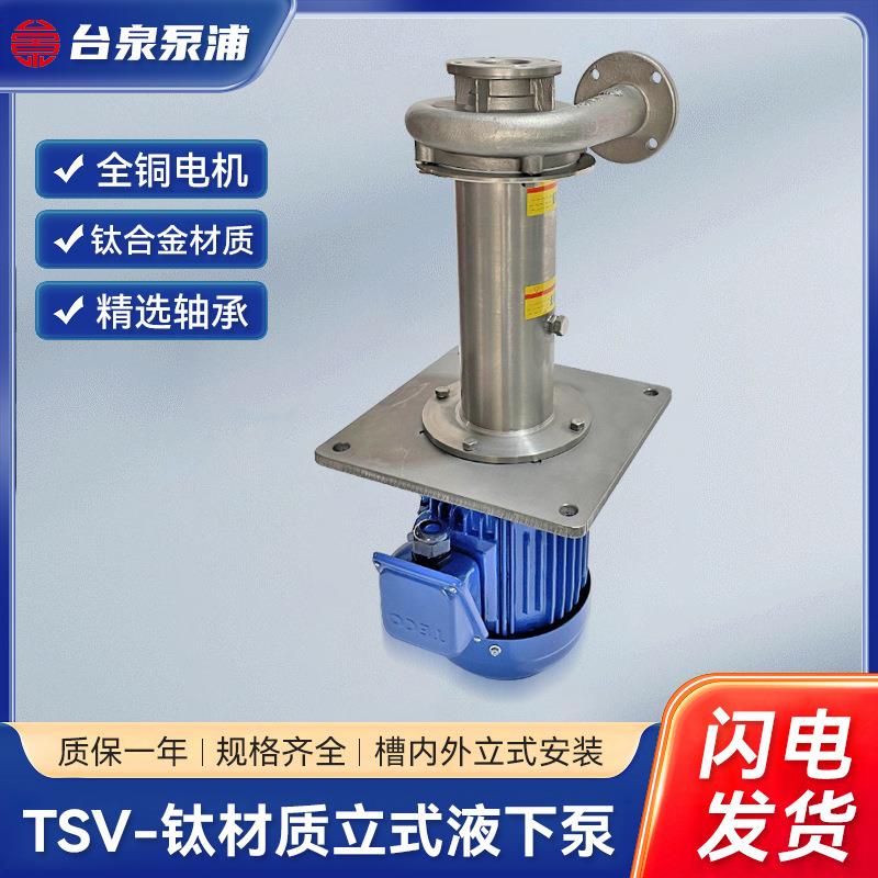 TSV-钛材质立式液下泵槽内外安装耐磨渣浆泵抽沙泵河底清淤污泥泵