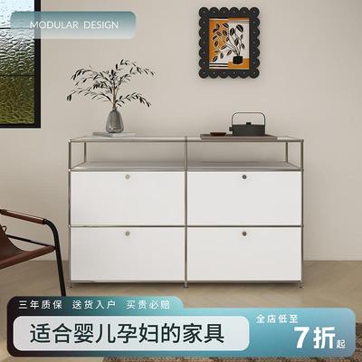 中古USM柜不锈钢餐边柜ins现代简约客厅电视柜置物斗柜储物模块柜