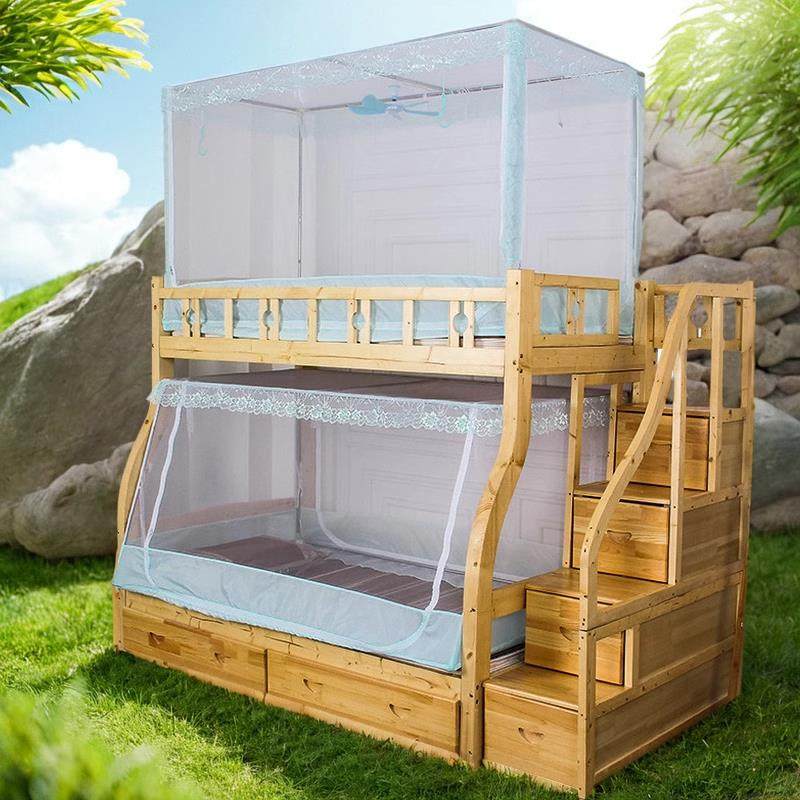 儿童梯形子母床高低床上下床蚊帐双层床伸缩支架上铺1.2米下铺1.8,床上用品,蚊帐,淘宝优惠券,粉丝福利购,淘宝优惠卷