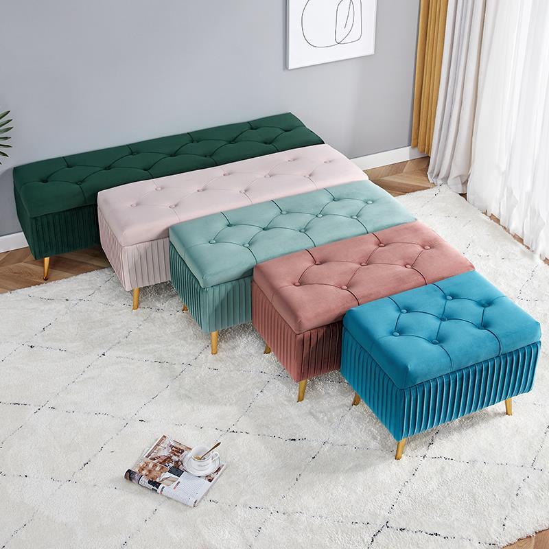 收纳凳子储物凳可坐换鞋凳家用门口进门长方形北欧轻奢长条沙发凳