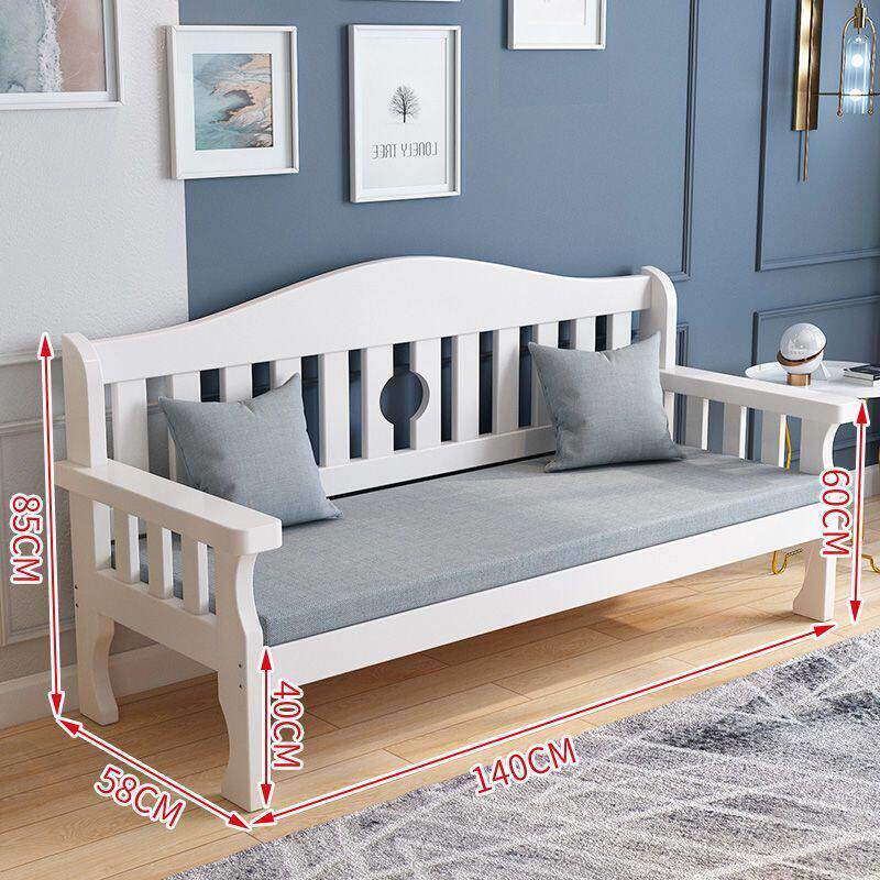 实木沙发出租房新中式木质沙发小户型组合客厅靠背长椅简约三人位