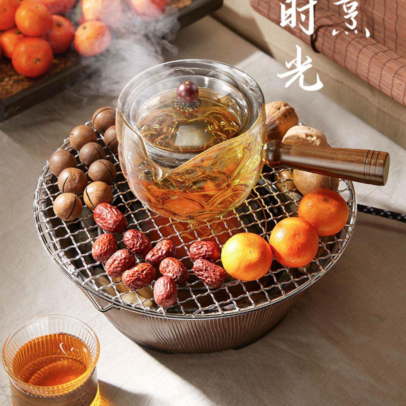 工厂围炉煮茶电陶炉小型家用室内围炉煮茶器茶炉玻璃壶陶银壶套装