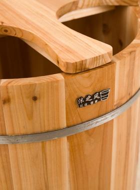 Z45CM高杉木足浴木桶泡脚木桶洗脚盆洗脚桶泡脚盆木桶L
