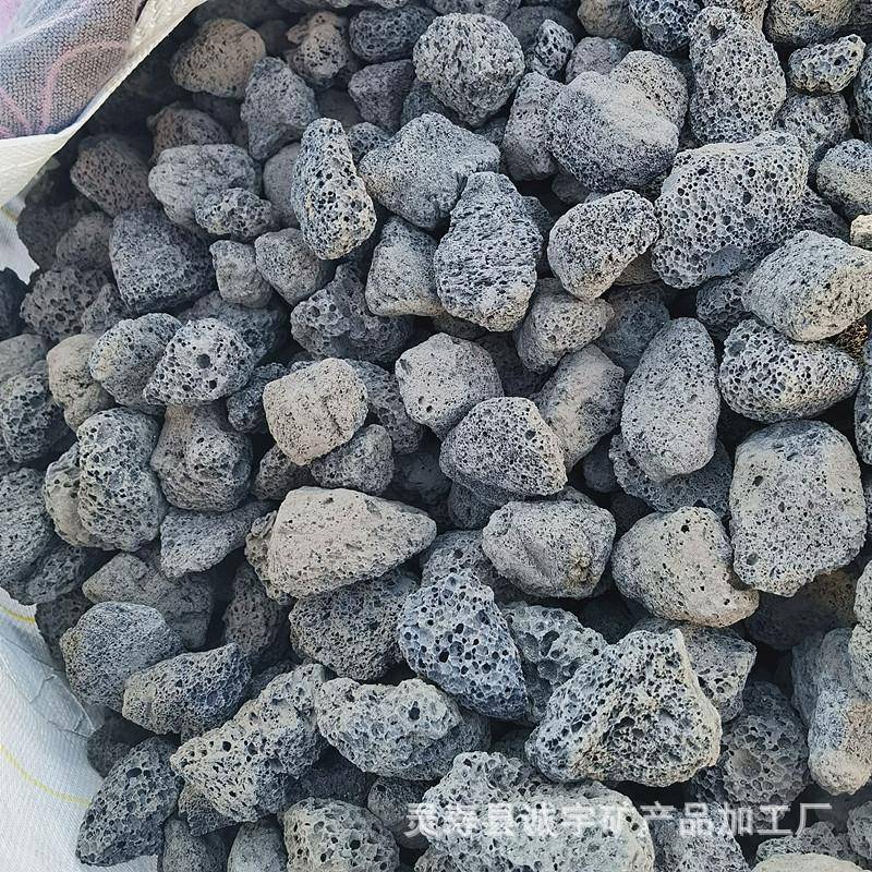 煅烧火山石颗粒现货高温处理防爆火山石火炉用防爆火山石块
