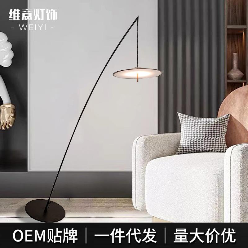 新款圆形北欧简约落地灯设计师卧室床头灯创意艺术铁艺烤漆床头灯