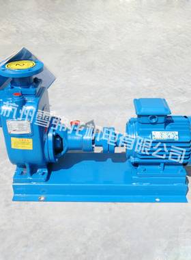 上海人民ZW卧式防爆自吸式污泥回流无堵塞杂质泵/排污水泵7.5KW