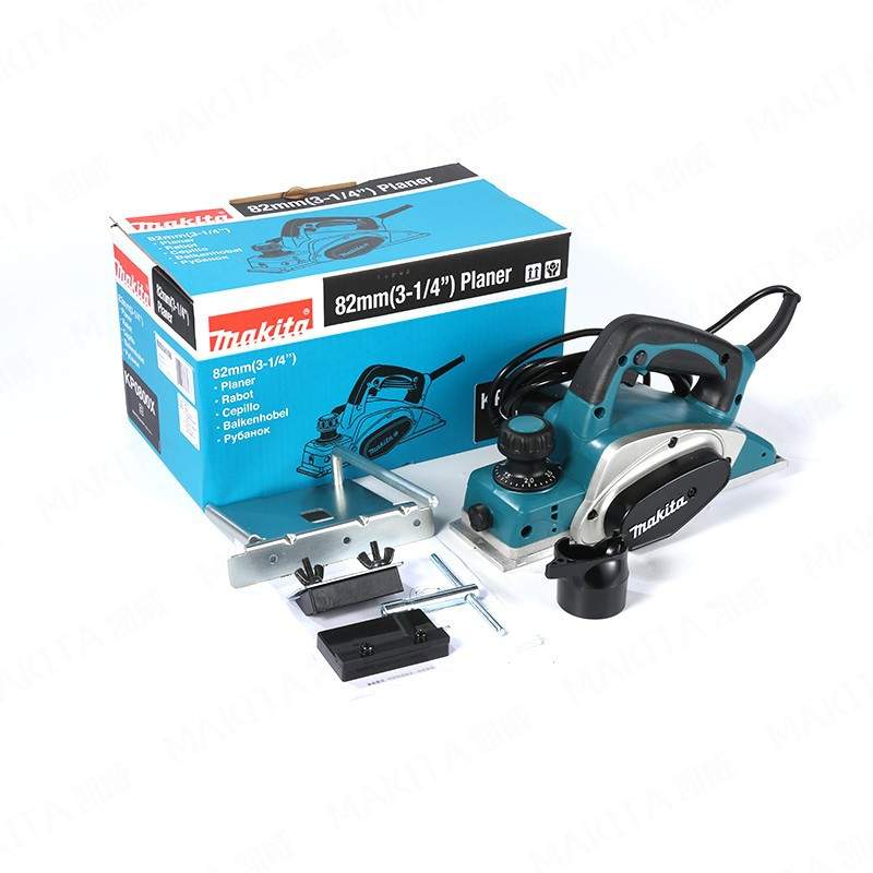 牧田（MAKITA）KP0800X电刨插电式电刨手提刨木工刨压刨机+3号箱+