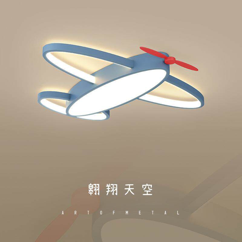 儿童房飞机灯北欧卧室吸顶灯简约现代男孩女孩房间灯卡通护眼灯具
