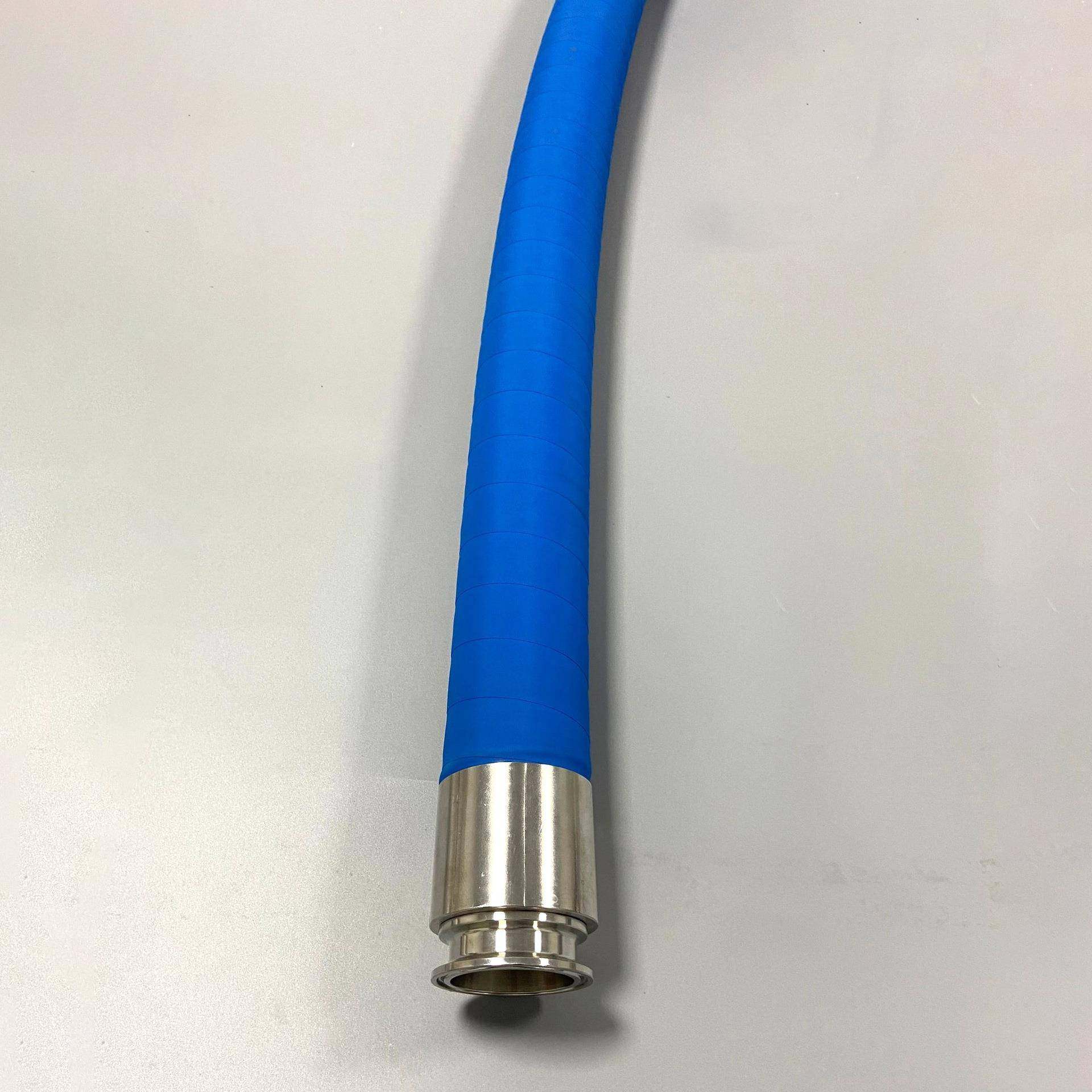 GREATFLEX蓝色耐高温高压FDA认蒸汽牛奶饮料输送钢丝橡胶软管RE40