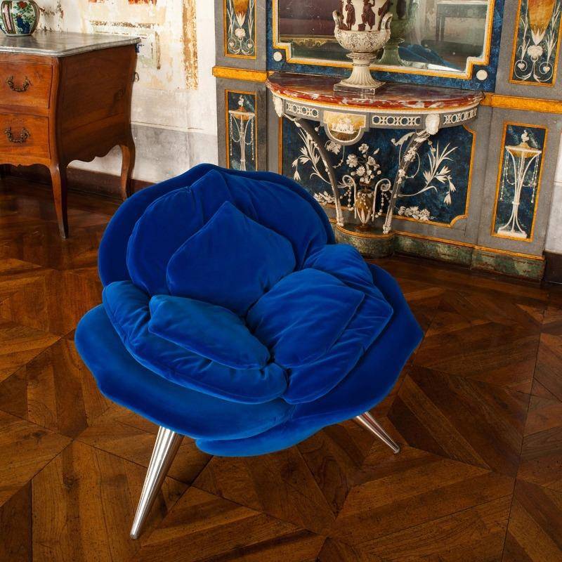 北欧设计师玫瑰花瓣椅玻璃钢创意客厅服装店异形花朵休闲沙发椅