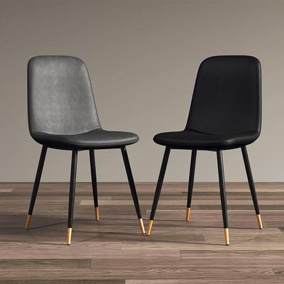 餐椅家用北欧轻奢餐厅现代简约铁艺餐桌椅化妆凳靠背书桌梳妆皮椅