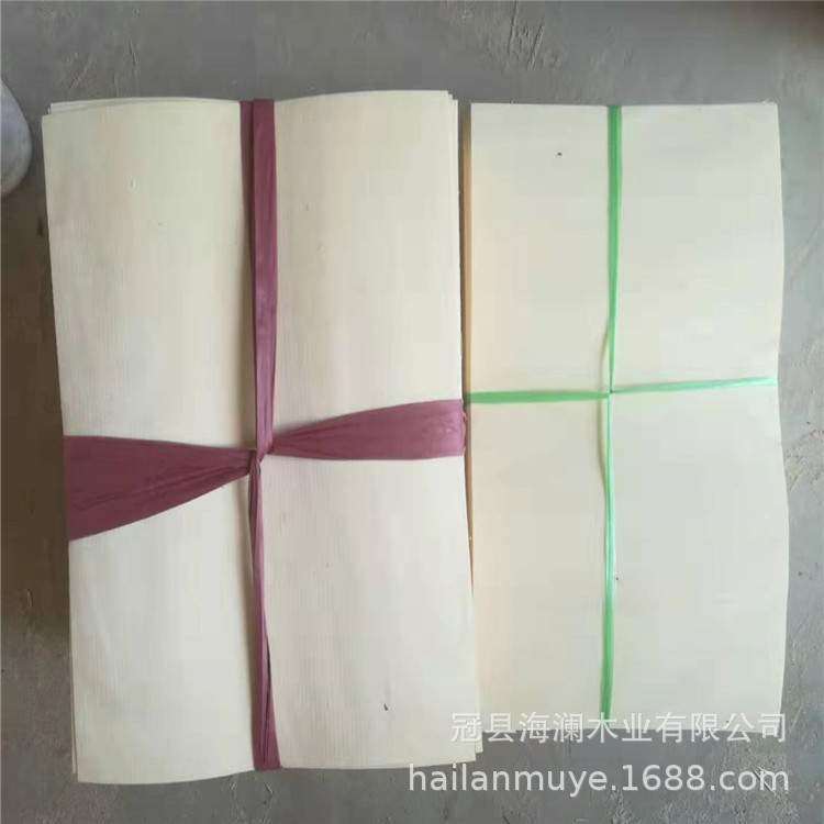 工厂烘干板皮 指甲锉杨木单板 断开小规格工艺品纯白杨木单板