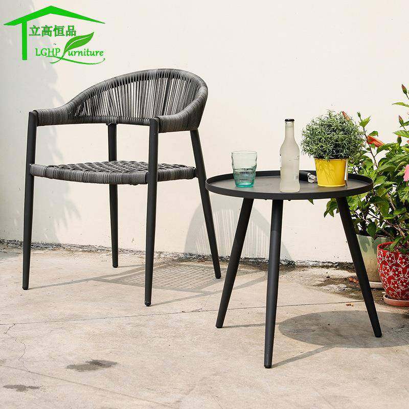 北欧户外桌椅庭院别墅露台休闲椅子室外阳台藤椅家用花园藤编桌椅