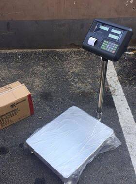 台式打印电子秤50kg标签设定小台秤40x50cm带USB电子台秤