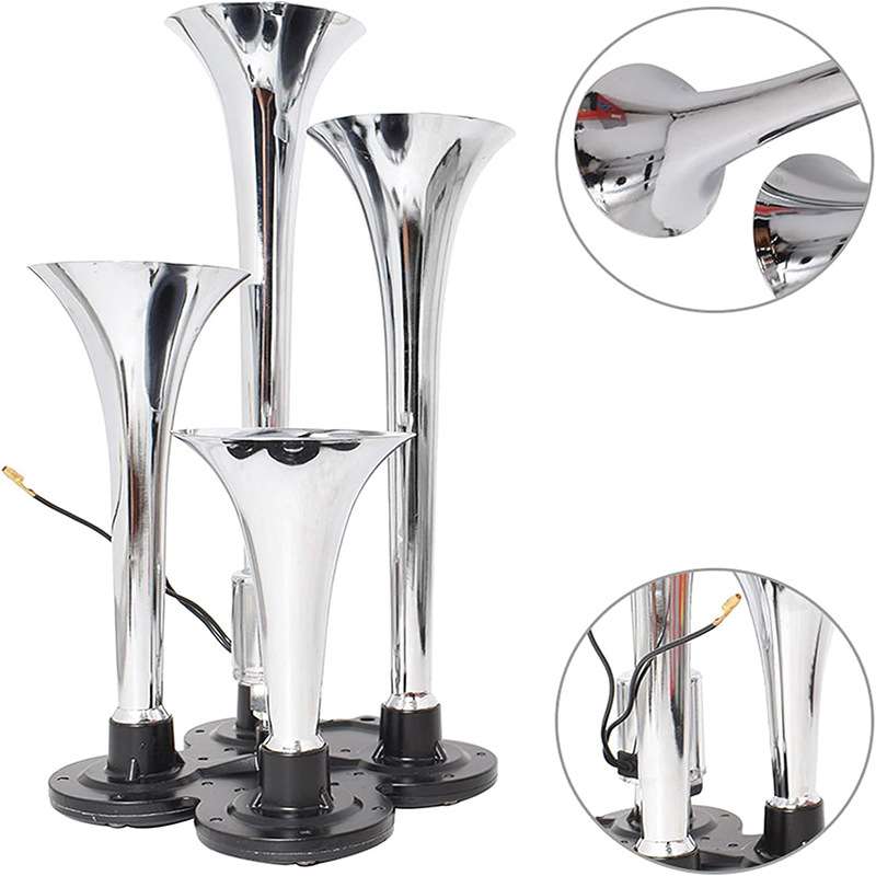 4管汽笛气喇叭 150DB电控  火车声超响喇叭4 pipe air horn 改装