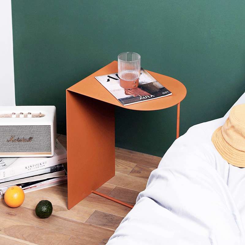 北欧铁艺几何创意小茶几家用客厅沙发边几小户型公寓卧室床头角几