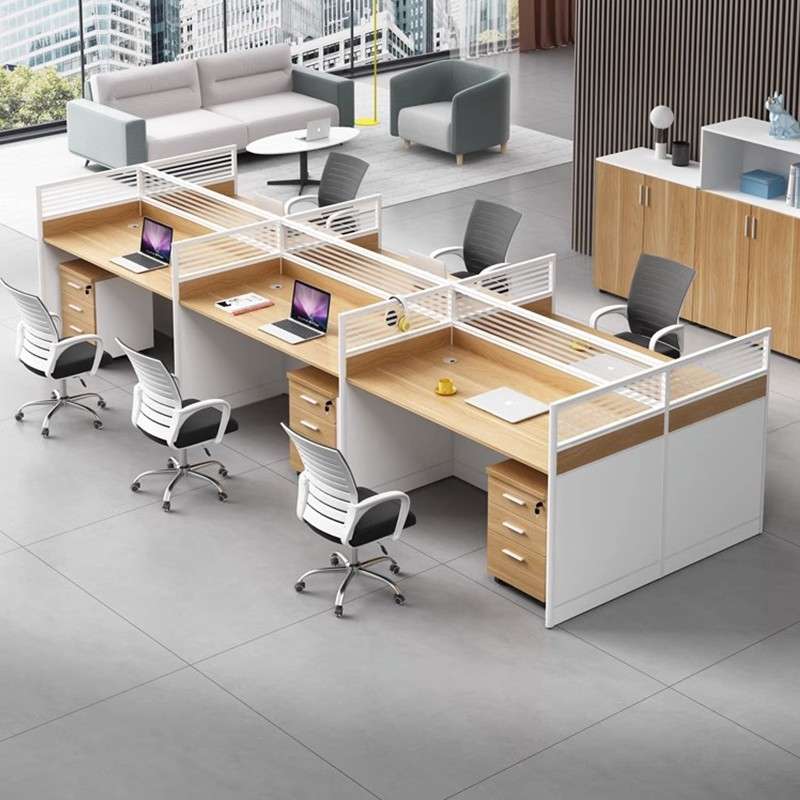 职员办公桌办公室电脑员工桌子简约现代屏风卡座多人工位桌椅组合