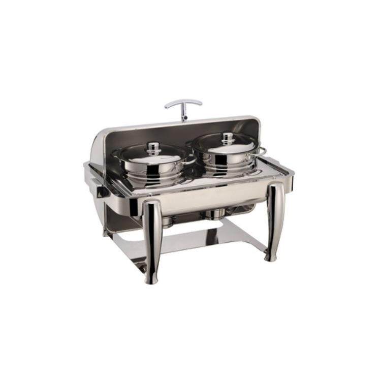 YUFEH宇辉商用2x4.5升长方形合金铸脚豪华机械式全翻盖自助汤炉