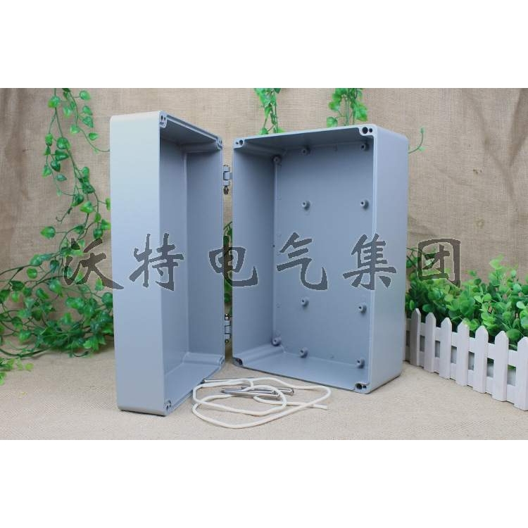 340*235*135带铰链防水接线盒 防水铝盒 电源分线盒 铸铝盒翻盖