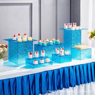 高端甜品台展示架宴会布置婚庆礼冷餐会点心台亚克力茶歇摆台套装