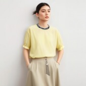 松紧袖 女士圆领T恤泡泡袖 口宽松休闲 NICKLAUS高尔夫服装 韩国JACK