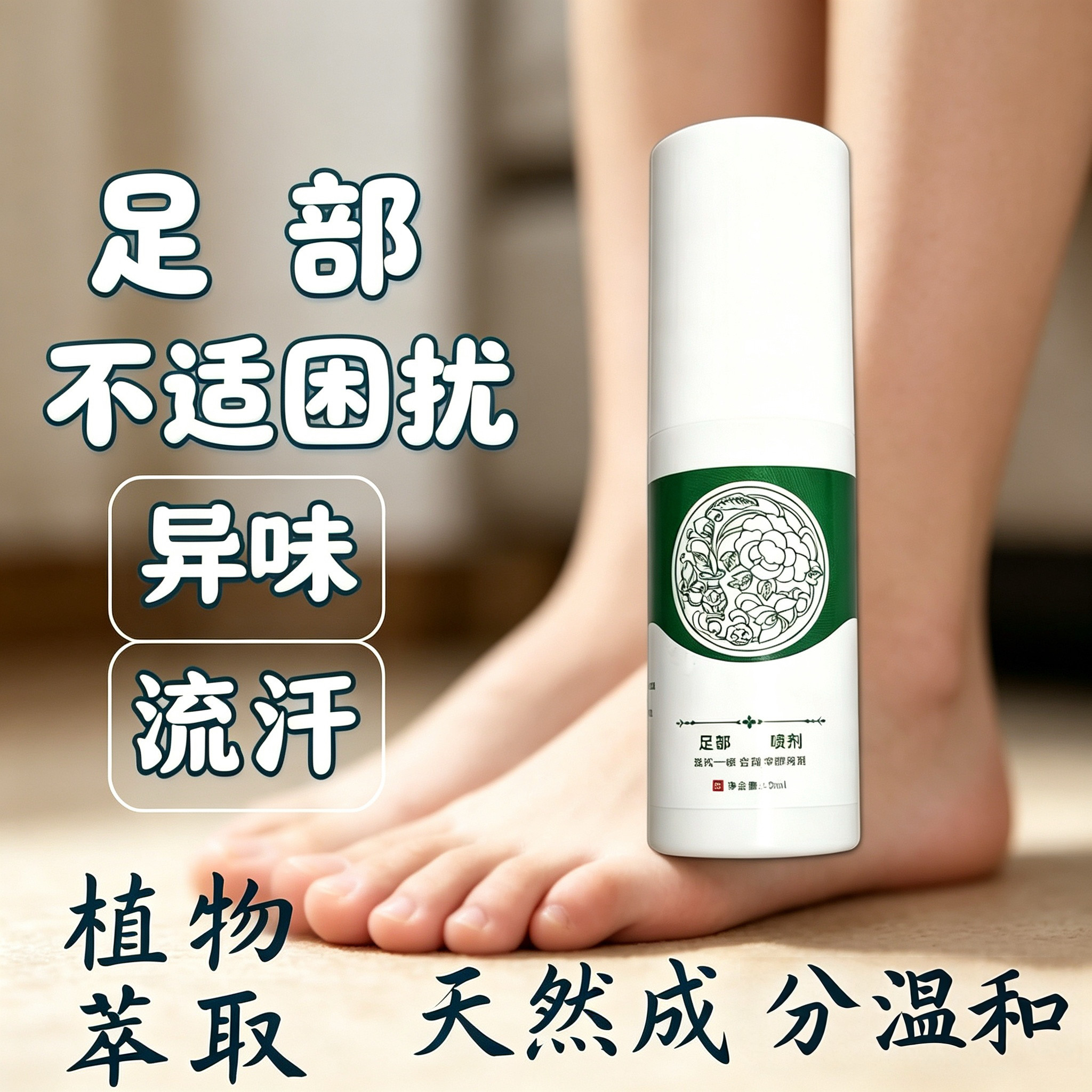 足部问题喷雾异味流汗外用云南草本清爽喷雾手足护理剂清新轻便 - 实物图