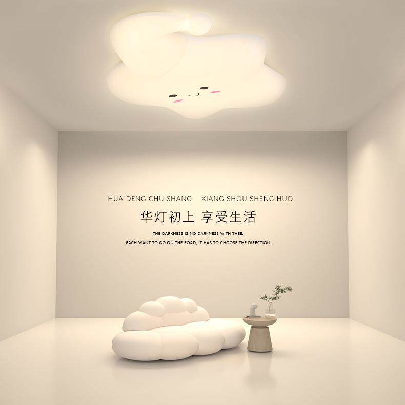儿童个性创意星星吸顶灯可爱睡帽造型卡通灯光柔和温馨卧室灯led