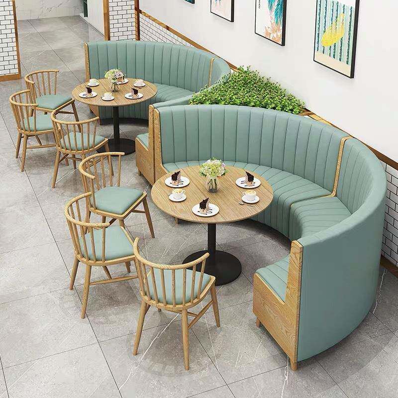 餐饮火锅店卡座沙发组合清吧餐厅家具桌椅烧烤吧卡座商用椅子田园