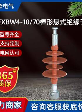 FXBW4-10/70复合棒形悬式绝缘子硅橡胶风力发电厂用12KV耐高温