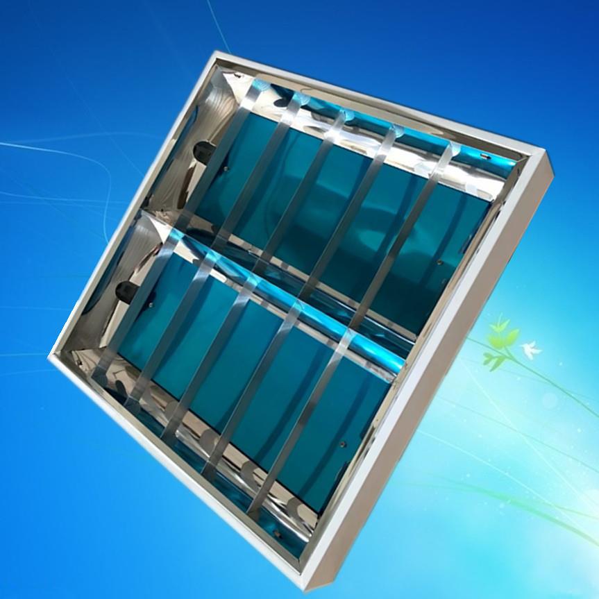 调顺T8LED灯盘LED格栅灯600*600双管明装日光灯荧光格栅