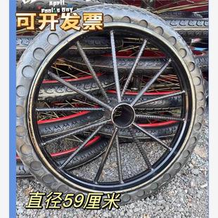 300劳动车实心轮子板车斗车架子人力车钢圈 工地手推车轮胎18