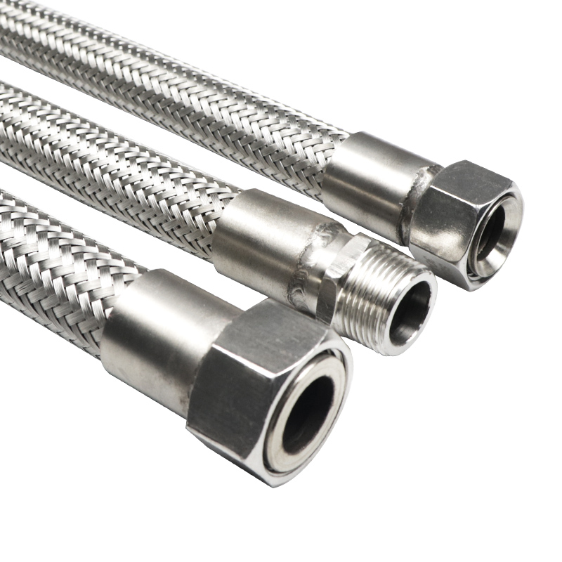 金属工业耐高温高压4分6分1寸蒸汽油304不锈钢钢丝编织波纹管软管