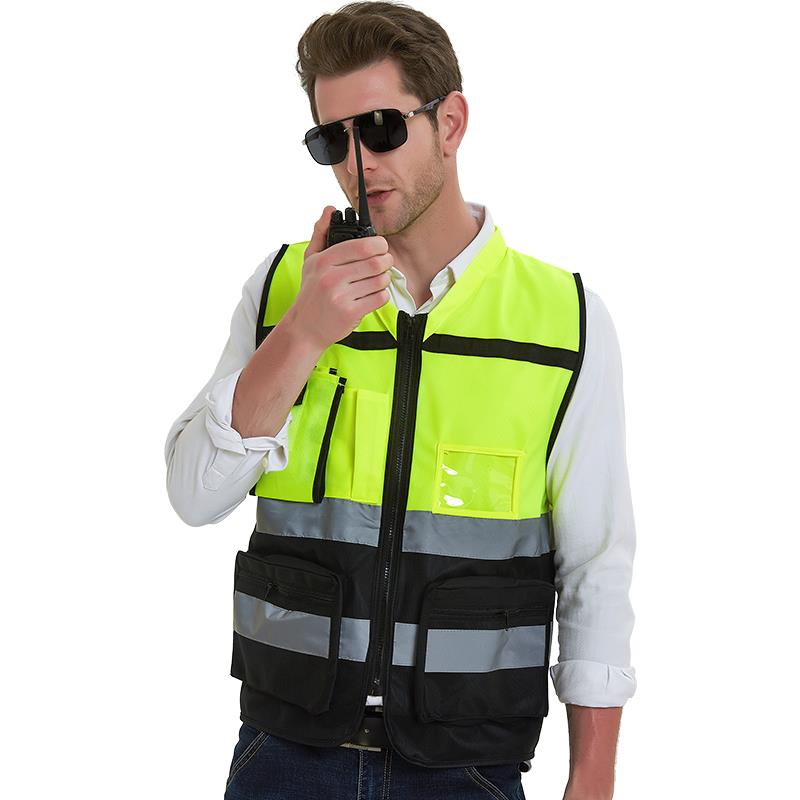 交通施工反光背心马甲摩托车安全服汽车载反光衣马甲荧光衣服骑行
