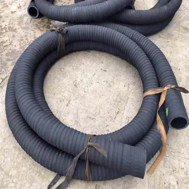 橡胶钢丝缠绕管耐磨耐压吸水管抽砂管耐油抽沙管2寸3寸4寸6寸10寸