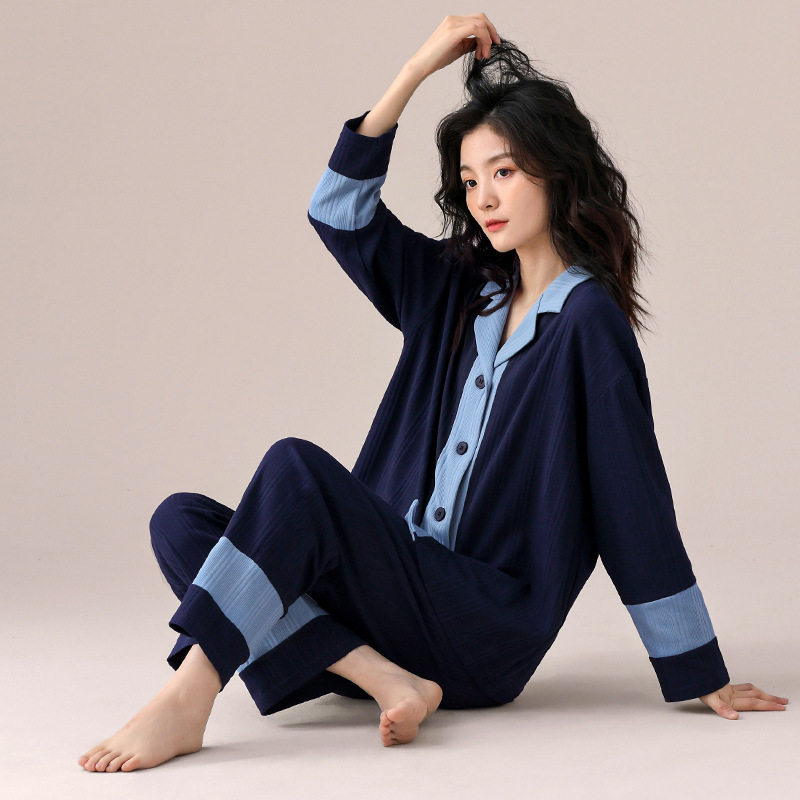 睡衣女春秋季纯棉长袖2025年新款柔软棉休闲家居服女款高级感套装