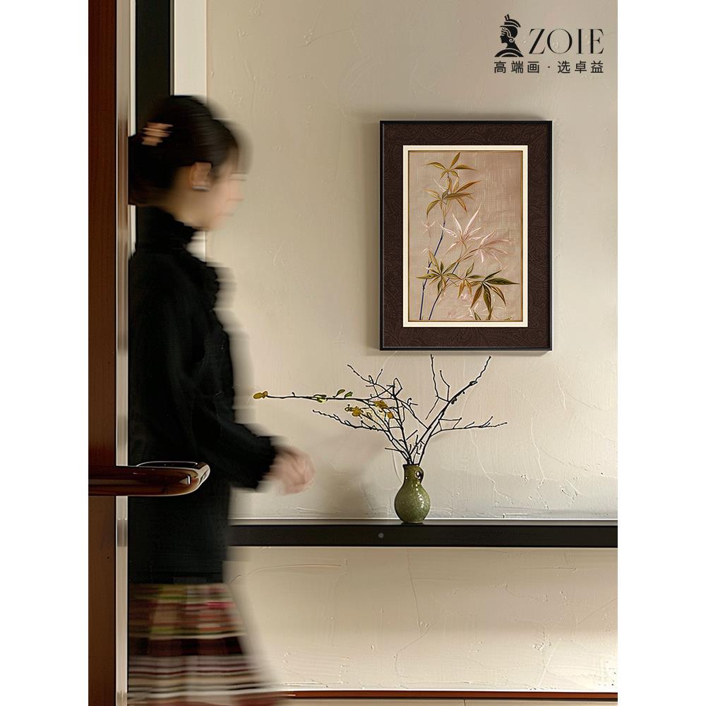 法式复古客厅装饰画中风餐厅挂沙画式发F98J97S9背景古小众艺美术图片
