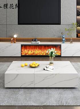 壁炉仿真厅火岩24864板茶客几组电合视柜嵌入式家用假火焰壁炉芯