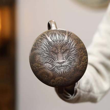 云大炉超兴容量龙窑柴烧手工刻字画CH-1747文宜紫砂壶密茶具