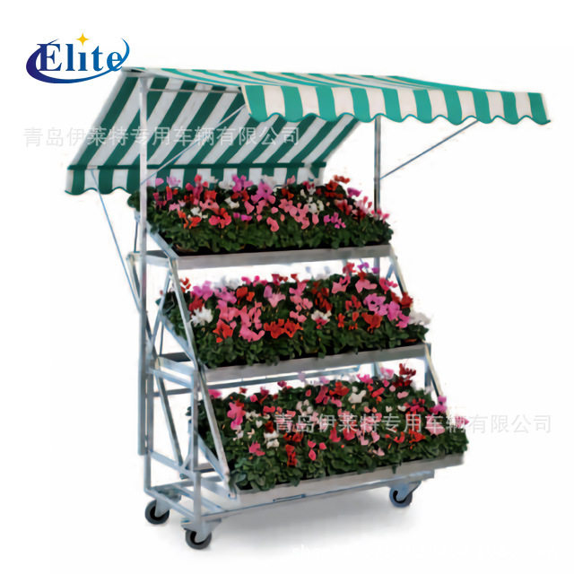 花店商场 花园中心 花卉展示车 可移动陈列架 盆栽多肉种植展示架
