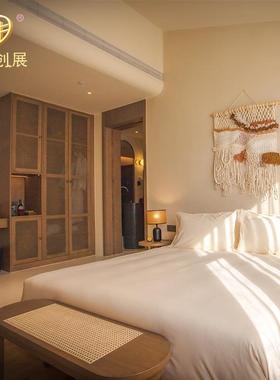 民务宿酒店程商酒店客房成套家具酒HS56985店床头箱酒店床屏酒店