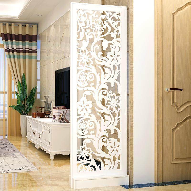 式欧屏风隔断客厅玄关柜现代简约时尚动门花厅58装饰柜镂空雕麋移