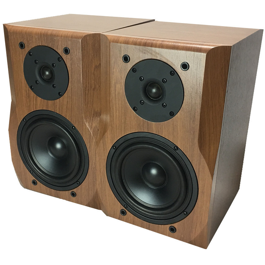 樱桃木6.5寸高低音二分频Hifi音箱木质书架式桌面6寸无源音箱