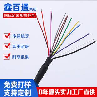 广濑12芯弯头弯角90度大恒灰点工业相机电源触发线 HR10A-10P-12S