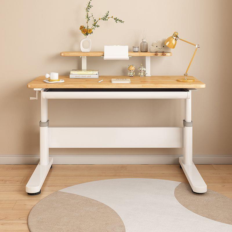 fE纯桌实木儿学童习可升降洞洞板写字桌橡木升降小Sin4KR2NL学生